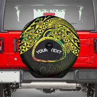 Personalised Nukuoro Atoll Spare Tire Cover Polynesian Tattoo Curves Reggae Version