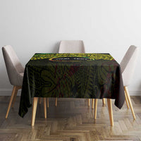Personalised Nukuoro Atoll Tablecloth Polynesian Tattoo Curves Reggae Version