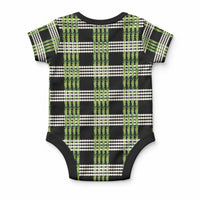 Aloha Hawaii Pakalana Pikake Lei Baby Onesie Palaka Inspired Hawaiian-plaid Black