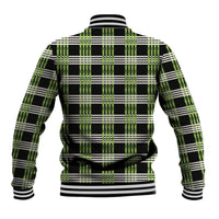 Aloha Hawaii Pakalana Pikake Lei Baseball Jacket Palaka Inspired Hawaiian-plaid Black