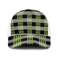 Aloha Hawaii Pakalana Pikake Lei Baseball Net Cap Palaka Inspired Hawaiian-plaid Black
