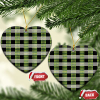 Aloha Hawaii Pakalana Pikake Lei Ceramic Ornament Palaka Inspired Hawaiian-plaid Black