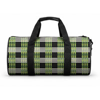 Aloha Hawaii Pakalana Pikake Lei Duffle Bag Palaka Inspired Hawaiian-plaid Black