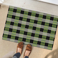 Aloha Hawaii Pakalana Pikake Lei Rubber Doormat Palaka Inspired Hawaiian-plaid Black