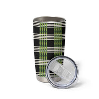 Aloha Hawaii Pakalana Pikake Lei Tumbler Cup Palaka Inspired Hawaiian-plaid Black