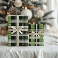 Aloha Hawaii Pakalana Pikake Lei Wrapping Paper Palaka Inspired Hawaiian-plaid Black