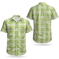 Aloha Hawaii Pakalana Pikake Lei Couples Matching Tank Maxi Dress and Hawaiian Shirt Palaka Inspired Hawaiian-plaid Pastel Green