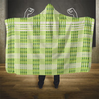 Aloha Hawaii Pakalana Pikake Lei Hooded Blanket Palaka Inspired Hawaiian-plaid Pastel Green