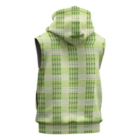 Aloha Hawaii Pakalana Pikake Lei Sleeveless Zip Hoodie Palaka Inspired Hawaiian-plaid Pastel Green