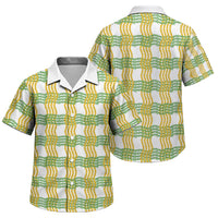 Aloha Hawaii Ilima Maile Lei Family Matching Summer Maxi Dress and Hawaiian Shirt Palaka Inspired Hawaiian-plaid White