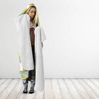 Aloha Hawaii Ilima Maile Lei Hooded Blanket Palaka Inspired Hawaiian-plaid White