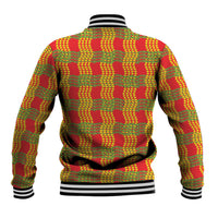 Aloha Hawaii Ilima Maile Lei Baseball Jacket Palaka Inspired Hawaiian-plaid Red