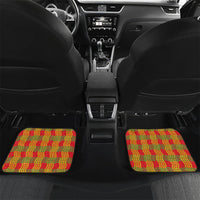 Aloha Hawaii Ilima Maile Lei Car Mats Palaka Inspired Hawaiian-plaid Red