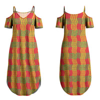Aloha Hawaii Ilima Maile Lei Couples Matching Summer Maxi Dress and Hawaiian Shirt Palaka Inspired Hawaiian-plaid Red