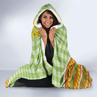 Hawaii Leis Palaka Motifs Hooded Blanket Pikake Pakalana Maile Ilima Kakau Style