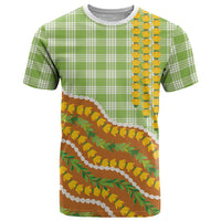 Hawaii Leis Palaka Motifs T Shirt Pikake Pakalana Maile Ilima Kakau Style