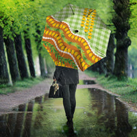 Hawaii Leis Palaka Motifs Umbrella Pikake Pakalana Maile Ilima Kakau Style