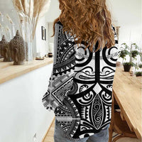 Marquesas Islands Women Casual Shirt Marquesan Tattoo Black White Color - Polynesian Pride