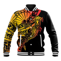 Gradient Marquesas Islands Baseball Jacket Marquesan Matatiki Hammerhead Shark Patutiki - Polynesian Pride