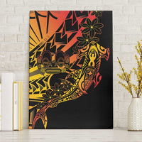 Gradient Marquesas Islands Canvas Wall Art Marquesan Matatiki Hammerhead Shark Patutiki - Polynesian Pride