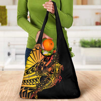 Gradient Marquesas Islands Grocery Bag Marquesan Matatiki Hammerhead Shark Patutiki - Polynesian Pride