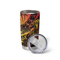 Gradient Marquesas Islands Tumbler Cup Marquesan Matatiki Hammerhead Shark Patutiki - Polynesian Pride