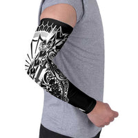 Black White Marquesas Islands Arm Sleeves Marquesan Matatiki Hammerhead Shark Patutiki - Polynesian Pride