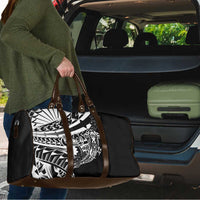 Black White Marquesas Islands Travel Bag Marquesan Matatiki Hammerhead Shark Patutiki - Polynesian Pride