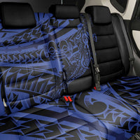 Blue Marquesas Islands Back Car Seat Cover Marquesan Matatiki Hammerhead Shark Patutiki - Polynesian Pride