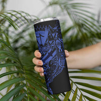 Blue Marquesas Islands Skinny Tumbler Marquesan Matatiki Hammerhead Shark Patutiki - Polynesian Pride