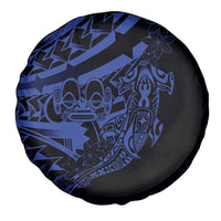 Blue Marquesas Islands Spare Tire Cover Marquesan Matatiki Hammerhead Shark Patutiki - Polynesian Pride
