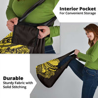 Yellow Marquesas Islands Grocery Bag Marquesan Matatiki Hammerhead Shark Patutiki - Polynesian Pride