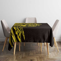 Yellow Marquesas Islands Tablecloth Marquesan Matatiki Hammerhead Shark Patutiki - Polynesian Pride