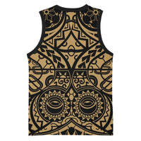 Austral Islands Basketball Jersey Tuhaa Pae Penu Stars Necklace Gold - Polynesian Pride