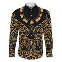 Austral Islands Family Matching Puletasi and Hawaiian Shirt Tuhaa Pae Penu Stars Necklace Gold - Polynesian Pride