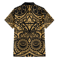 Austral Islands Family Matching Short Sleeve Bodycon Dress and Hawaiian Shirt Tuhaa Pae Penu Stars Necklace Gold - Polynesian Pride