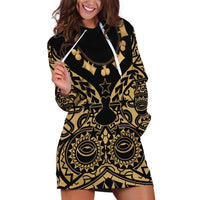 Austral Islands Hoodie Dress Tuhaa Pae Penu Stars Necklace Gold - Polynesian Pride