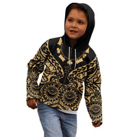 Austral Islands Kid Hoodie Tuhaa Pae Penu Stars Necklace Gold - Polynesian Pride