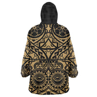 Austral Islands Wearable Blanket Hoodie Tuhaa Pae Penu Stars Necklace Gold - Polynesian Pride