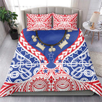 Austral Islands Bedding Set Tuhaa Pae Penu Stars Necklace Red - Polynesian Pride