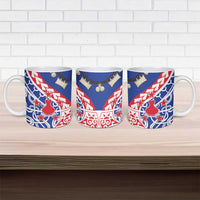 Austral Islands Ceramic Mug Tuhaa Pae Penu Stars Necklace Red - Polynesian Pride