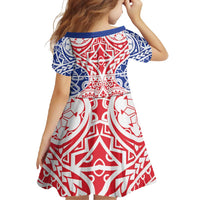 Austral Islands Family Matching Tank Maxi Dress and Hawaiian Shirt Tuhaa Pae Penu Stars Necklace Red - Polynesian Pride