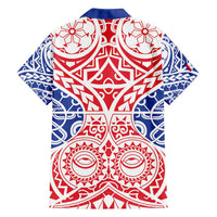 Austral Islands Family Matching Tank Maxi Dress and Hawaiian Shirt Tuhaa Pae Penu Stars Necklace Red - Polynesian Pride