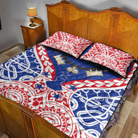 Austral Islands Quilt Bed Set Tuhaa Pae Penu Stars Necklace Red - Polynesian Pride