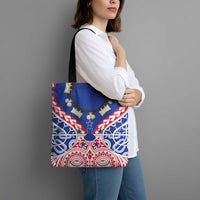 Austral Islands Tote Bag Tuhaa Pae Penu Stars Necklace Red - Polynesian Pride