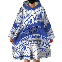 Personalised Samoa St Josephs College Wearable Blanket Hoodie Marist Brothers Samoan Pattern LT14 - Polynesian Pride