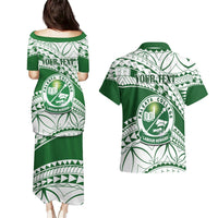 Personalised Samoa Faleata College Couples Matching Puletasi Dress and Hawaiian Shirt Samoan Pattern LT14 - Polynesian Pride