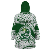 Personalised Samoa Faleata College Wearable Blanket Hoodie Samoan Pattern LT14 - Polynesian Pride