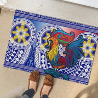 Philippines Rubber Doormat Filipino Sarimanok With Polynesian Tattoo LT14 - Polynesian Pride
