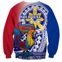 Personalised Philippines Sweatshirt Filipino Sarimanok With Polynesian Tattoo LT14 - Polynesian Pride